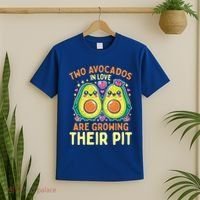 Two Avocados In Love Are Growing Avocado Pregnancy Gift T-Shirt thumb 2