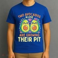 Two Avocados In Love Are Growing Avocado Pregnancy Gift T-Shirt thumb 3