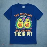 Two Avocados In Love Are Growing Avocado Pregnancy Gift T-Shirt thumb 5