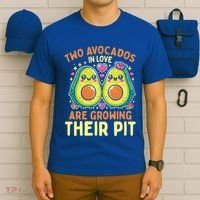 Two Avocados In Love Are Growing Avocado Pregnancy Gift T-Shirt thumb 6