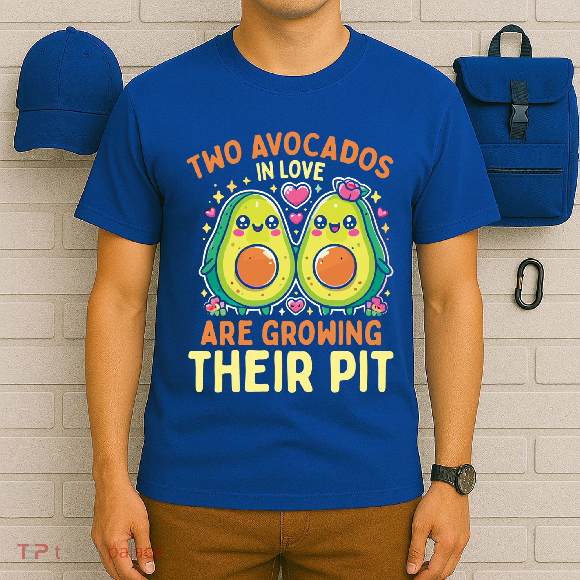 Two Avocados In Love Are Growing Avocado Pregnancy Gift T-Shirt