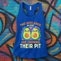 Two Avocados In Love Are Growing Avocado Pregnancy Gift Women's Tank Top thumb 3