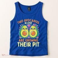 Two Avocados In Love Are Growing Avocado Pregnancy Gift Tank Top thumb 2