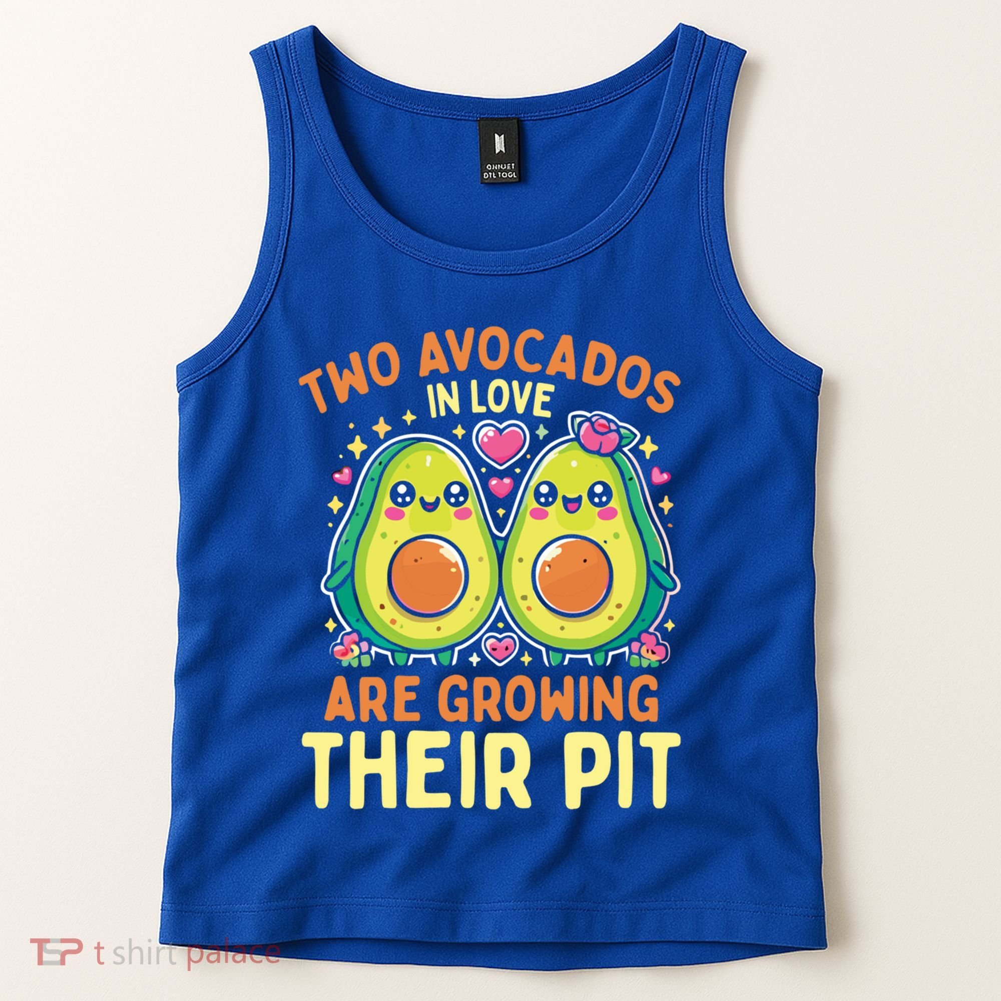 Two Avocados In Love Are Growing Avocado Pregnancy Gift Tank Top