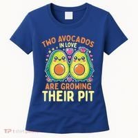 Two Avocados In Love Are Growing Avocado Pregnancy Gift Women's T-Shirt thumb 0