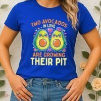 Two Avocados In Love Are Growing Avocado Pregnancy Gift Women's T-Shirt thumb 2
