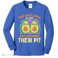 Two Avocados In Love Are Growing Avocado Pregnancy Gift Kids Long Sleeve Shirt thumb 0