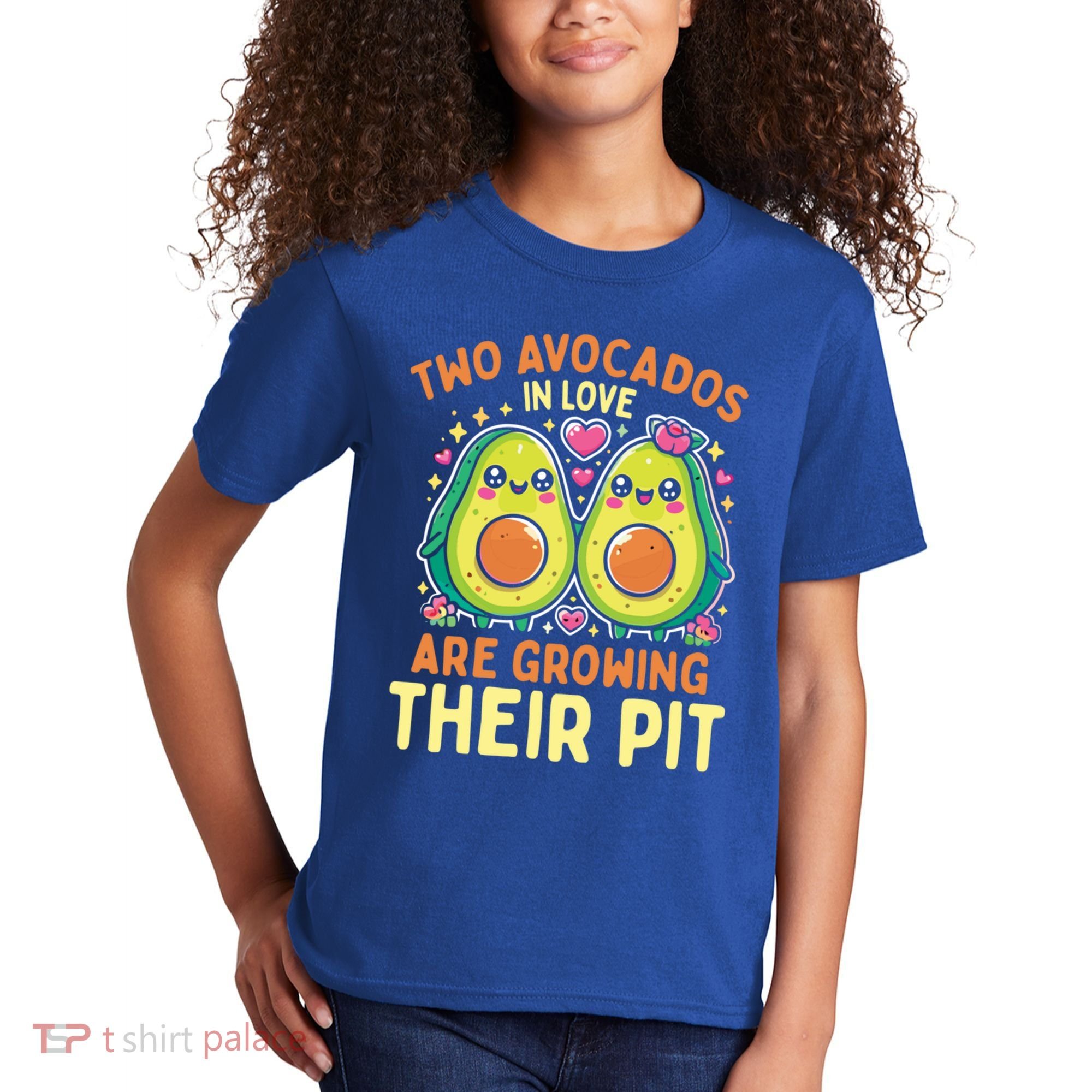 Two Avocados In Love Are Growing Avocado Pregnancy Gift Kids T-Shirt