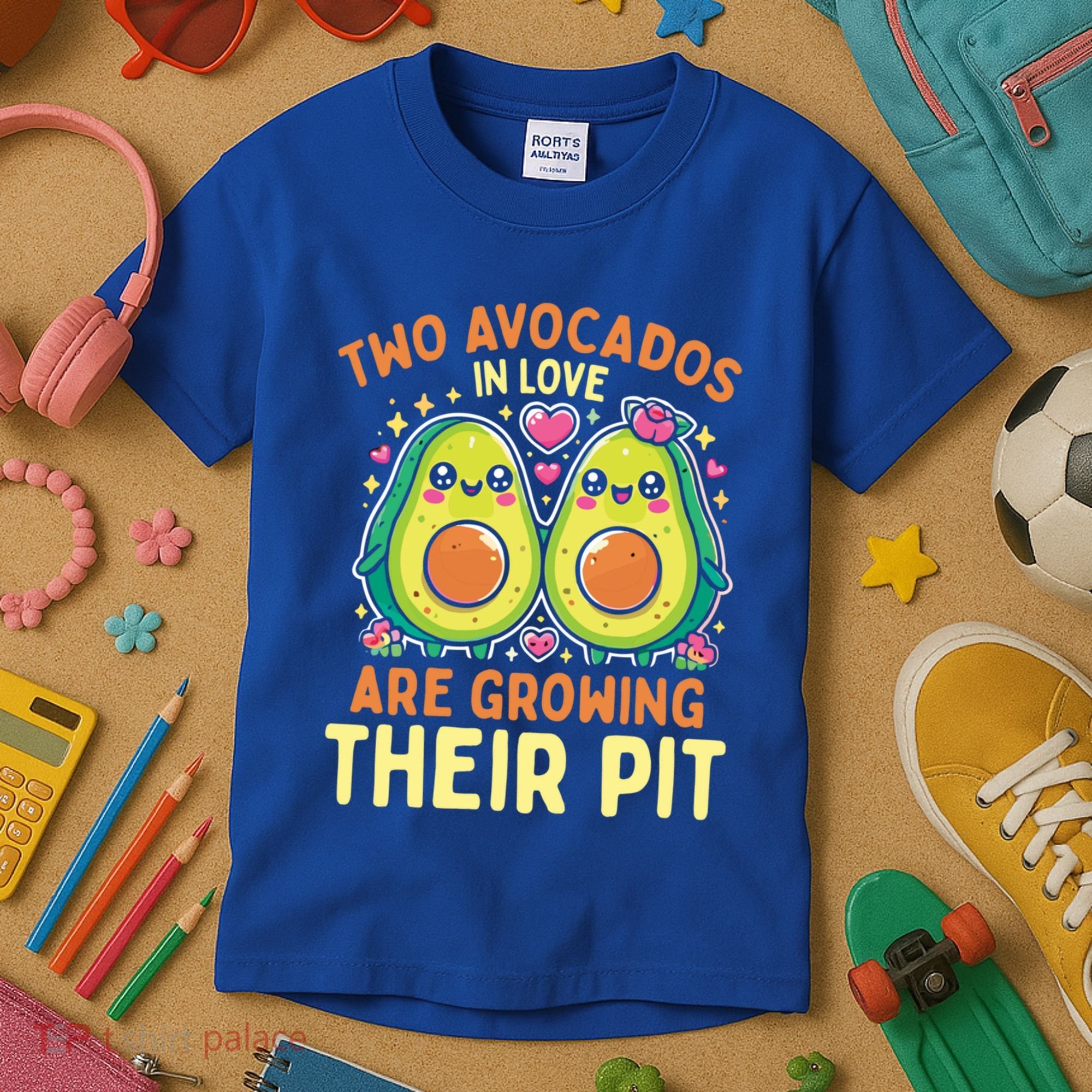 Two Avocados In Love Are Growing Avocado Pregnancy Gift Kids T-Shirt