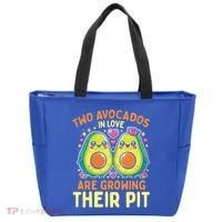 Two Avocados In Love Are Growing Avocado Pregnancy Gift Tote Bag thumb 0