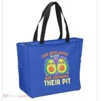 Two Avocados In Love Are Growing Avocado Pregnancy Gift Tote Bag thumb 2