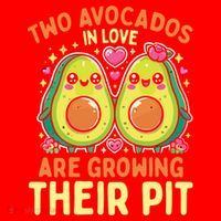 Two Avocados In Love Are Growing Avocado Pregnancy Gift Santa Hat thumb 1