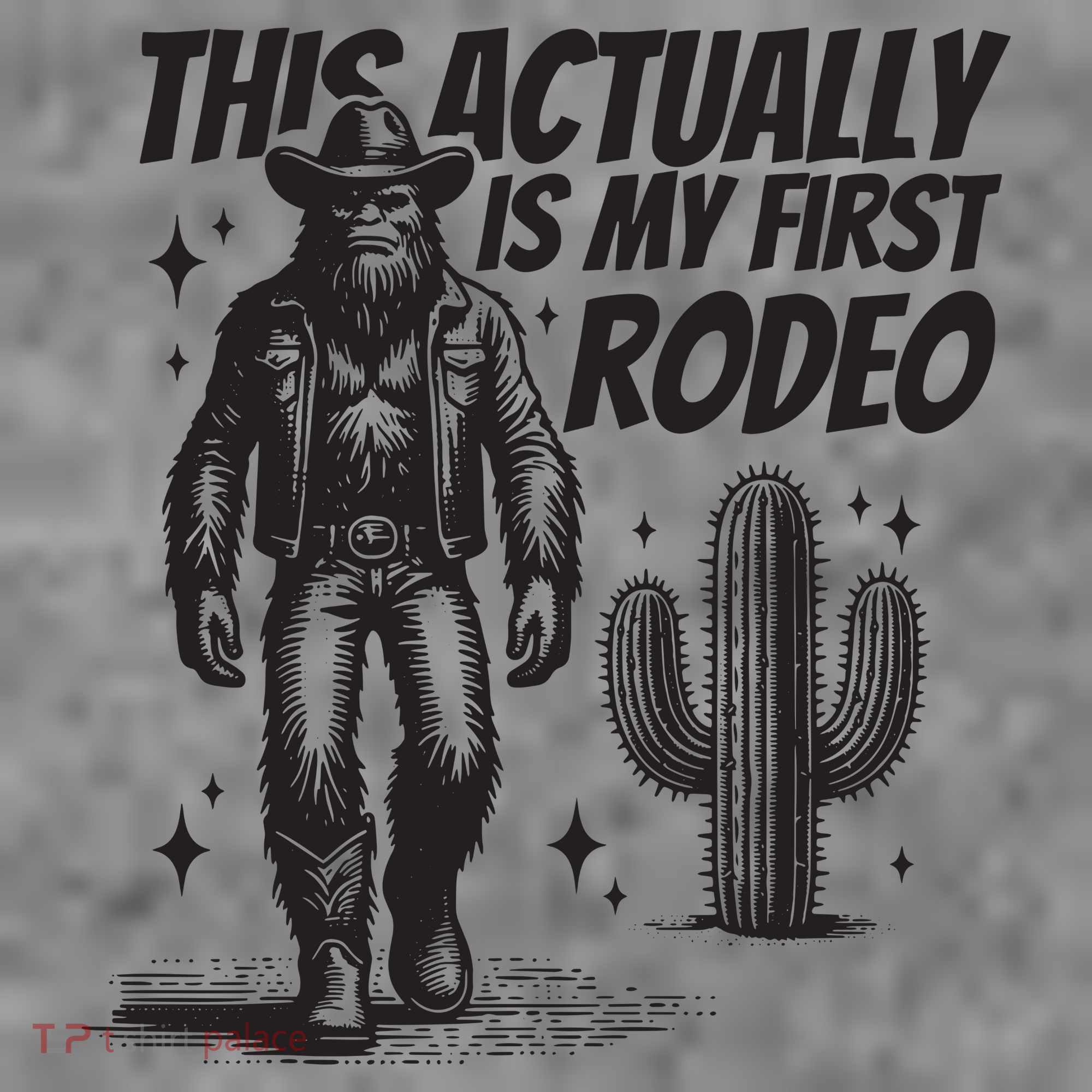 This Actually Is My First Rodeo Funny Bigfoot Cowboy Western Toddler Hoodie