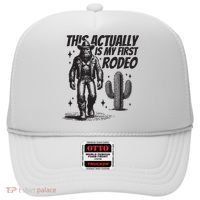 This Actually Is My First Rodeo Funny Bigfoot Cowboy Western Hat thumb 0