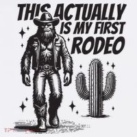 This Actually Is My First Rodeo Funny Bigfoot Cowboy Western Tank Top thumb 6
