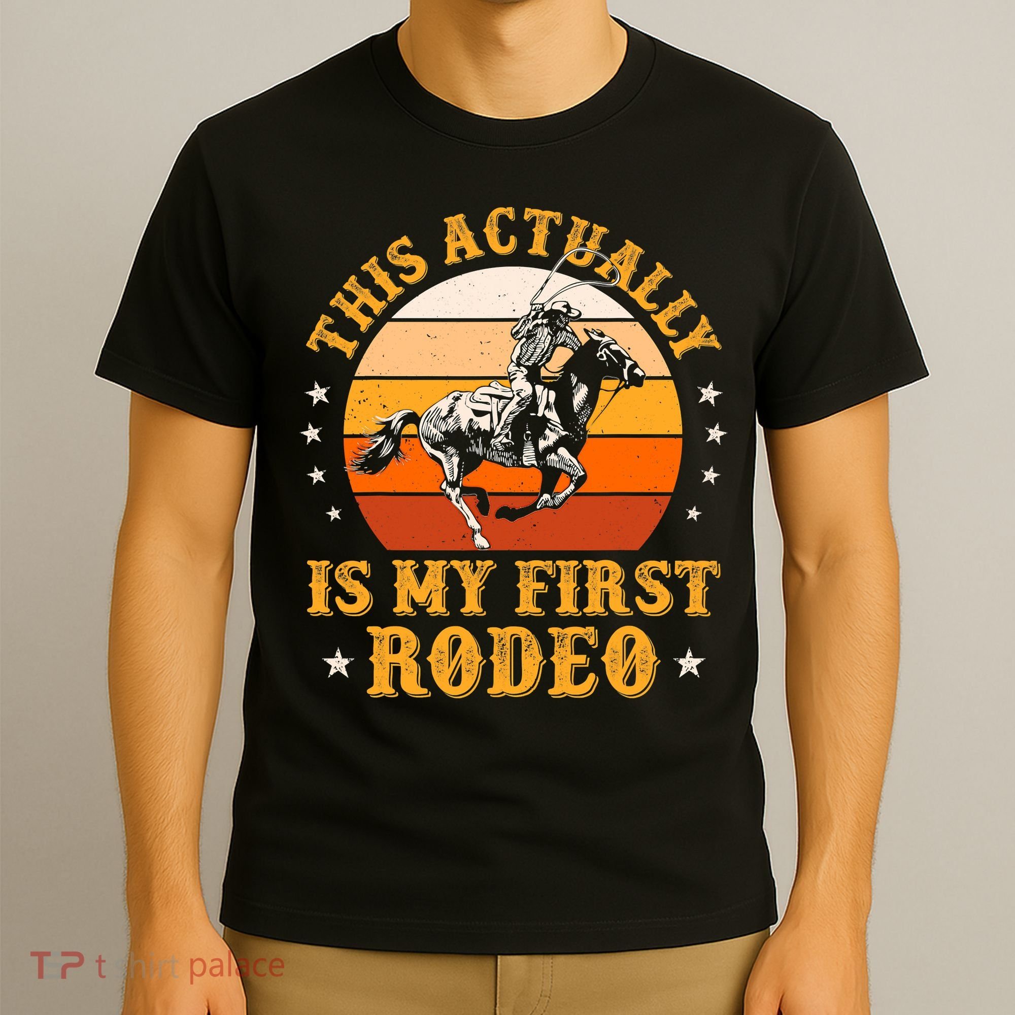 That Actually Is My First Rodeo Vintage Retro Country Life Cowboy T-Shirt