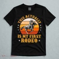 That Actually Is My First Rodeo Vintage Retro Country Life Cowboy T-Shirt thumb 5