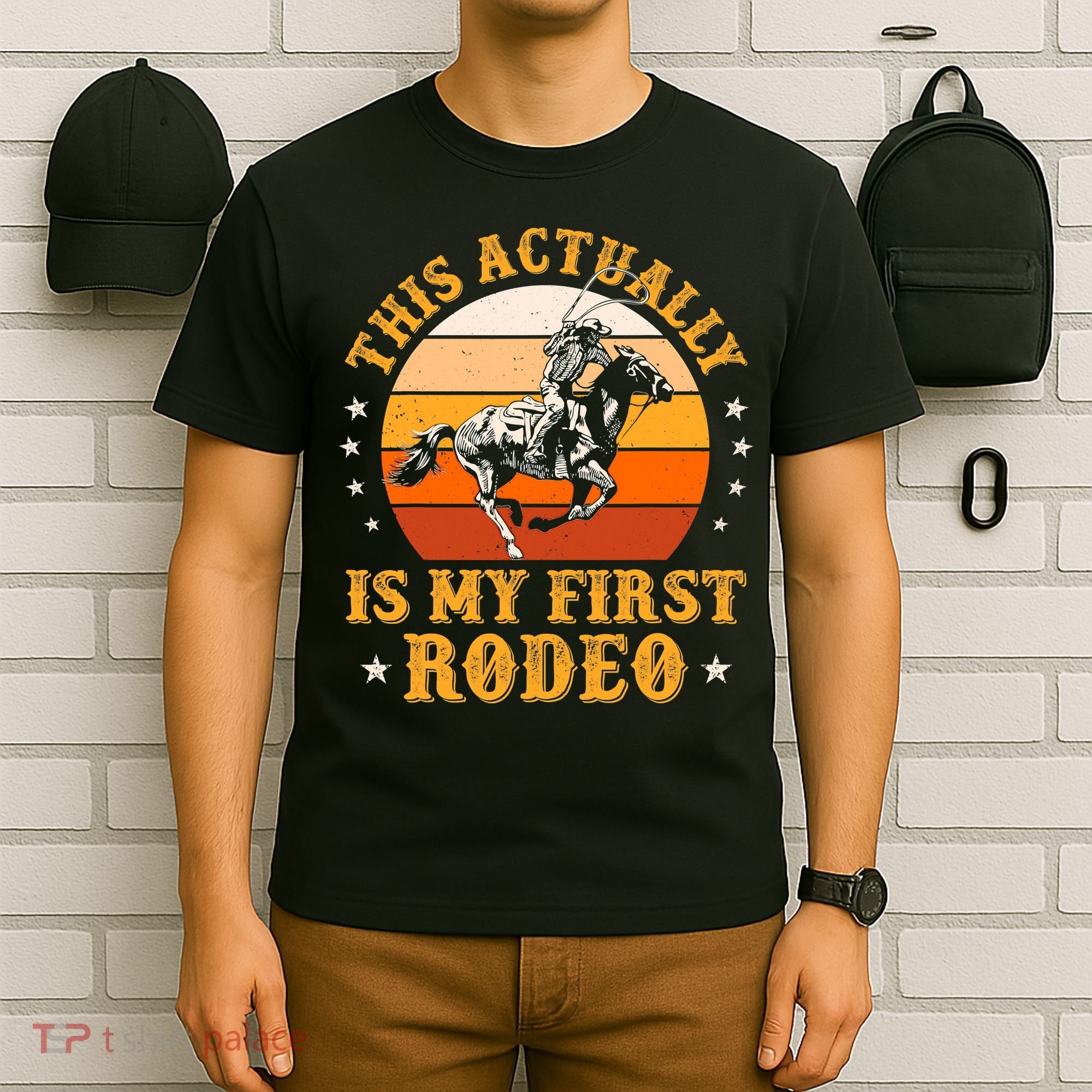 That Actually Is My First Rodeo Vintage Retro Country Life Cowboy T-Shirt