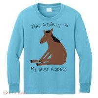 This Actually Is My First Rodeo Kids Long Sleeve Shirt thumb 0