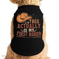 This Actually Is My First Rodeo Cowgirl Bronco Bucking Doggie Tank thumb 0