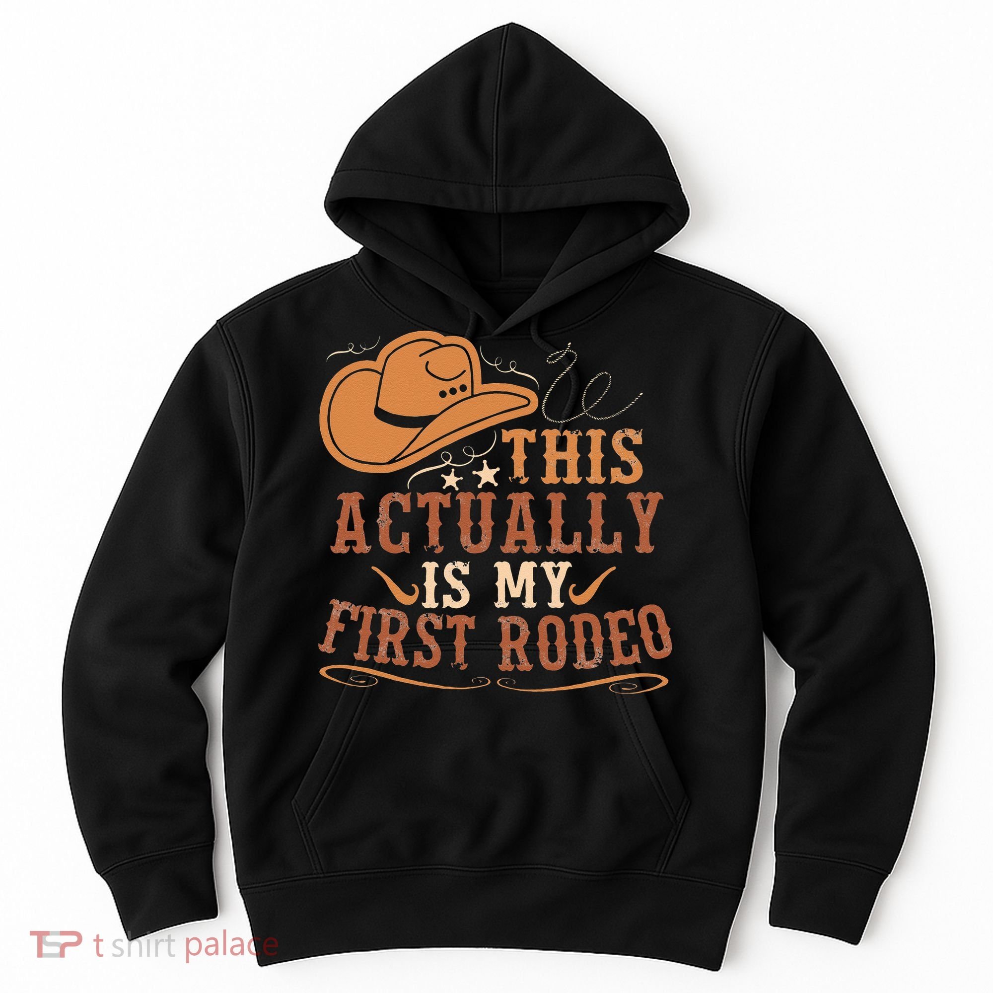 This Actually Is My First Rodeo Cowgirl Bronco Bucking Hoodie