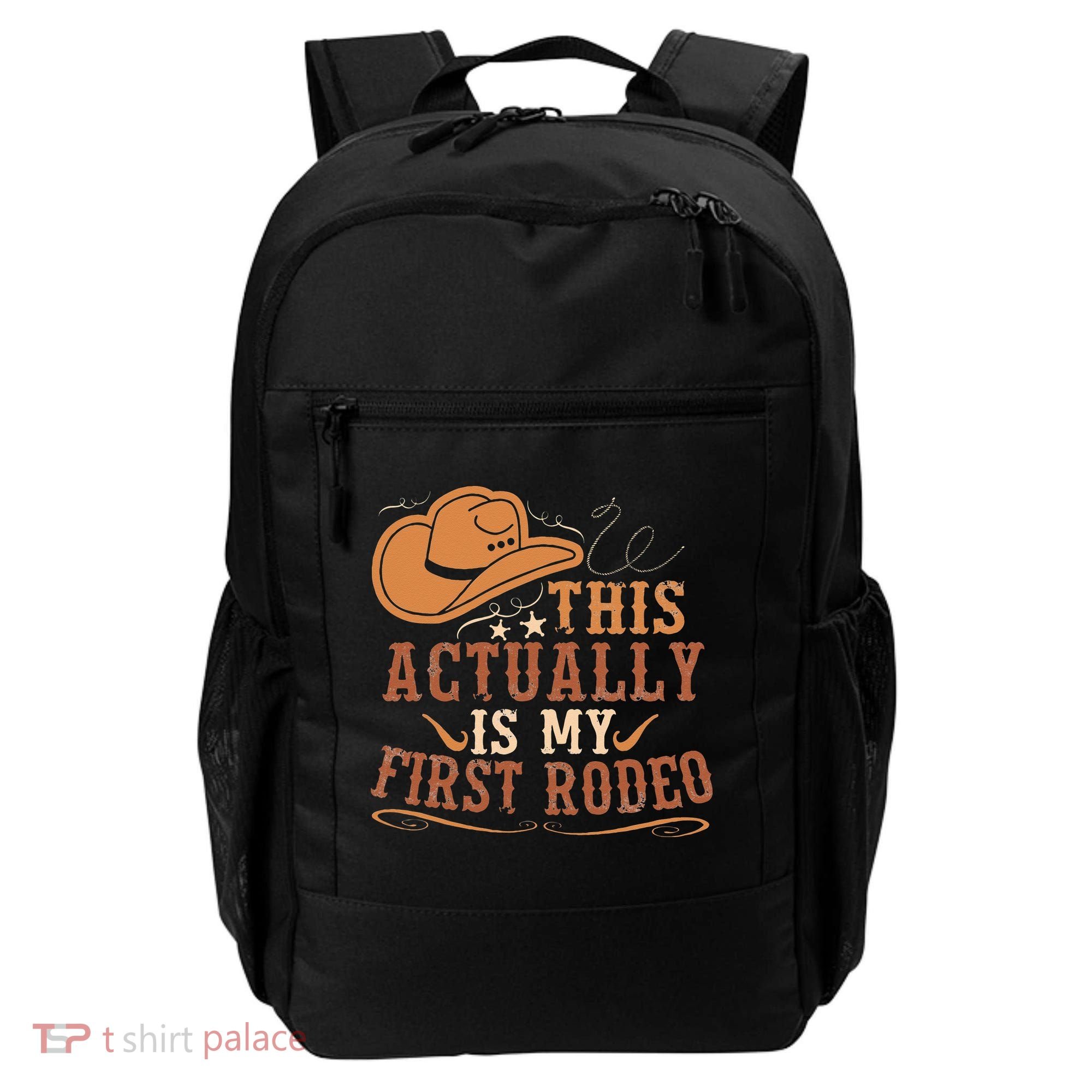 This Actually Is My First Rodeo Cowgirl Bronco Bucking Backpack
