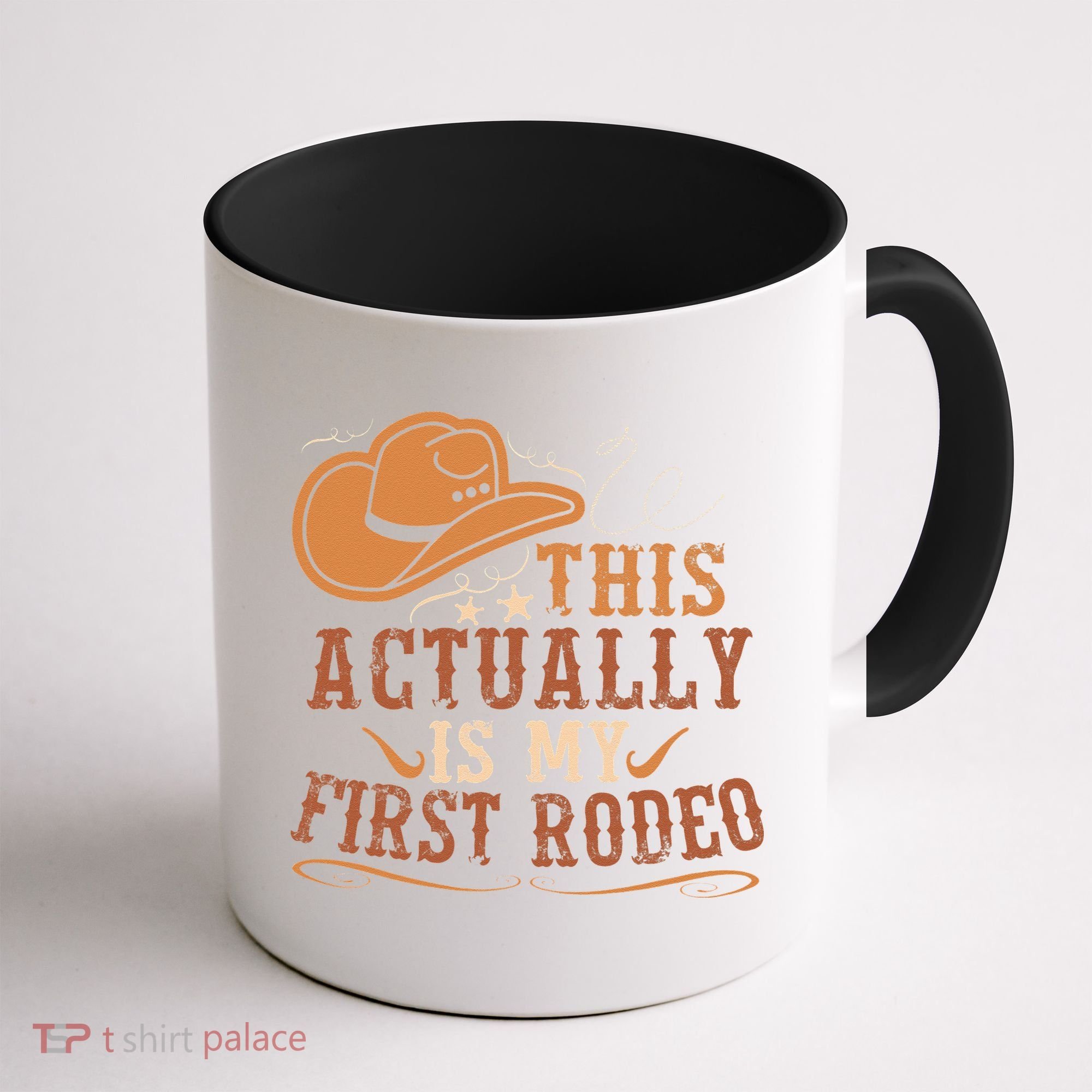 This Actually Is My First Rodeo Cowgirl Bronco Bucking Coffee Mug