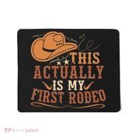 This Actually Is My First Rodeo Cowgirl Bronco Bucking Mousepad thumb 0