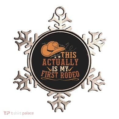 This Actually Is My First Rodeo Cowgirl Bronco Bucking Ornament
