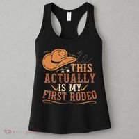 This Actually Is My First Rodeo Cowgirl Bronco Bucking Women's Tank Top thumb 3