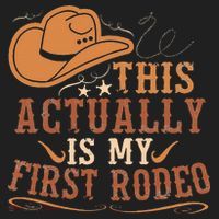 This Actually Is My First Rodeo Cowgirl Bronco Bucking Hat thumb 2