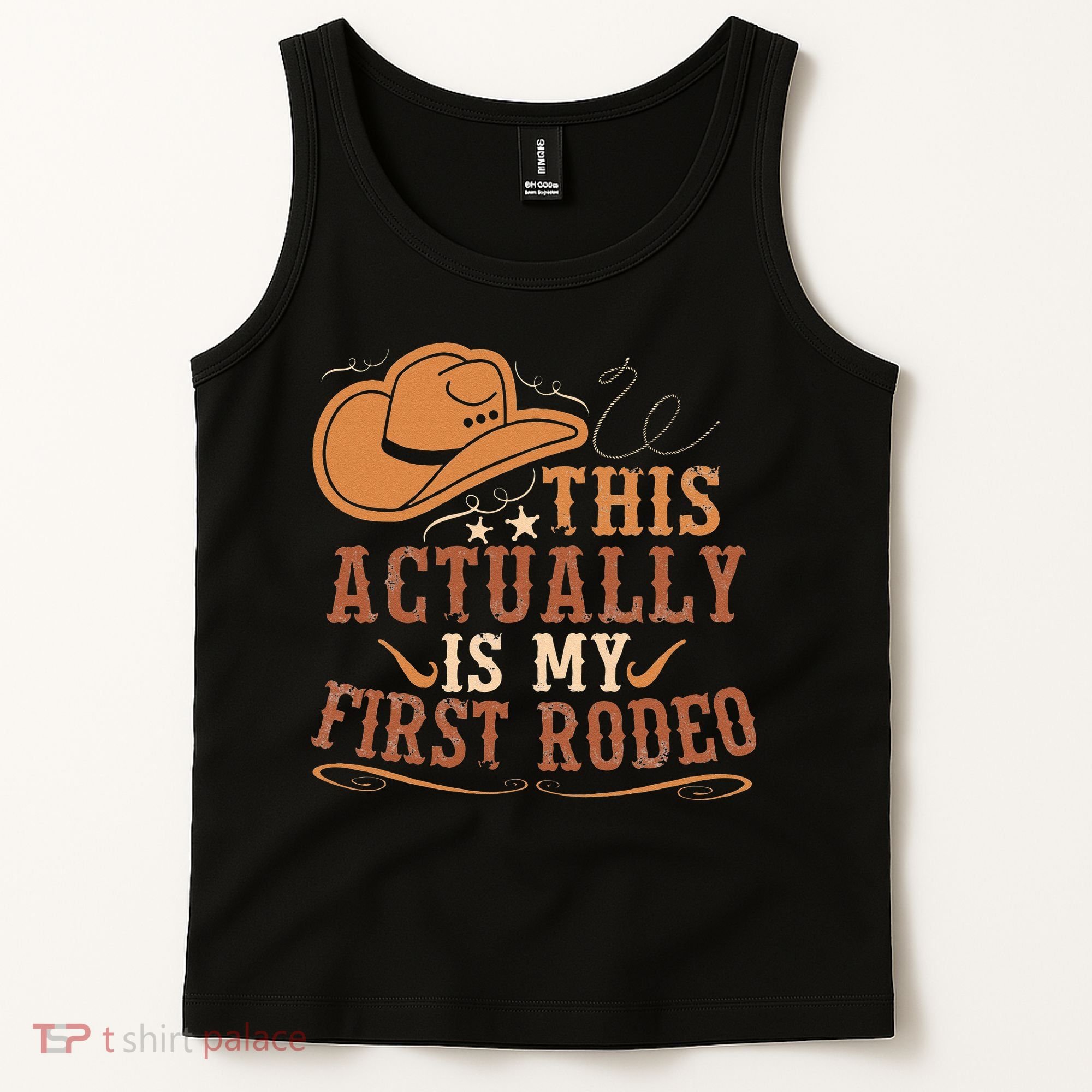 This Actually Is My First Rodeo Cowgirl Bronco Bucking Tank Top