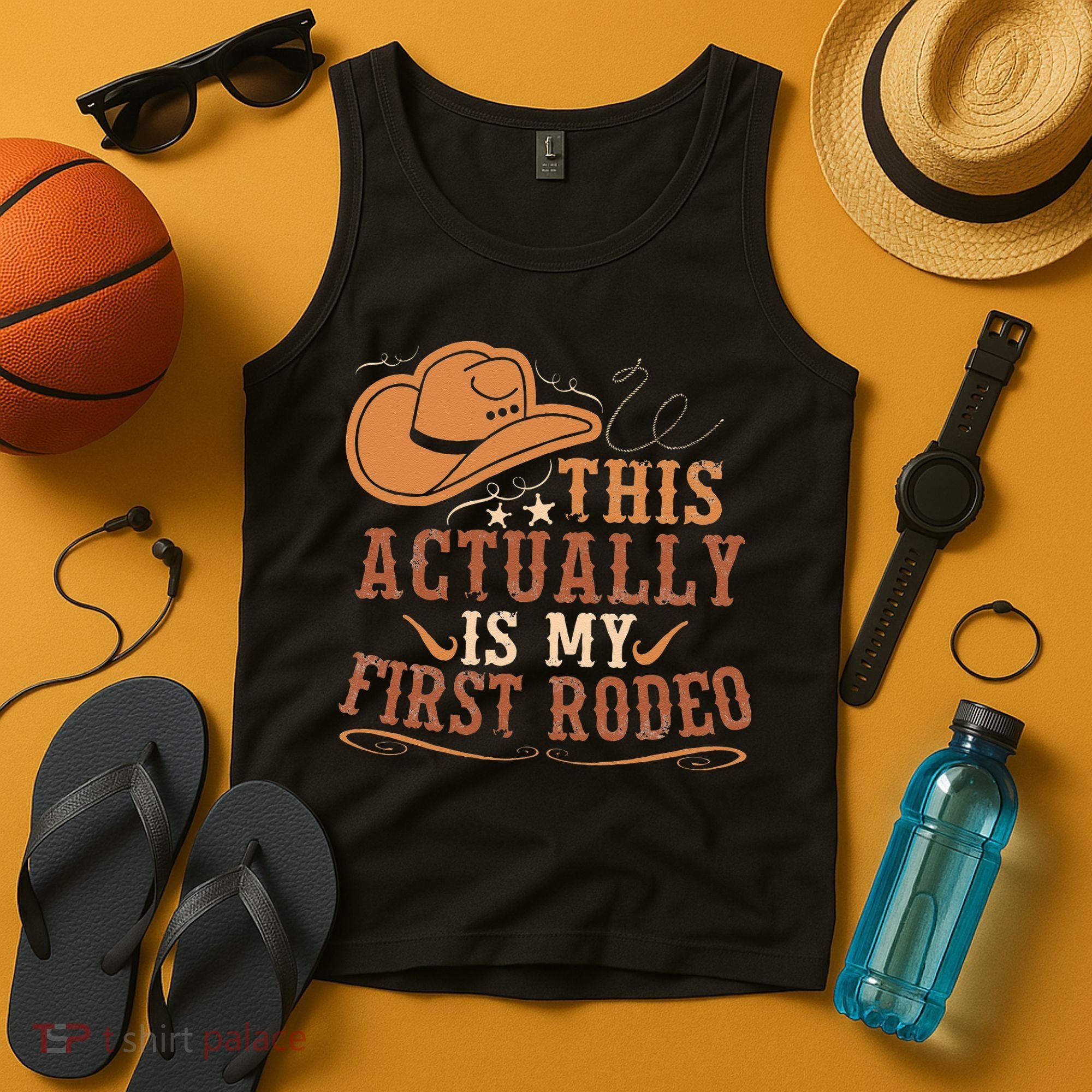 This Actually Is My First Rodeo Cowgirl Bronco Bucking Tank Top