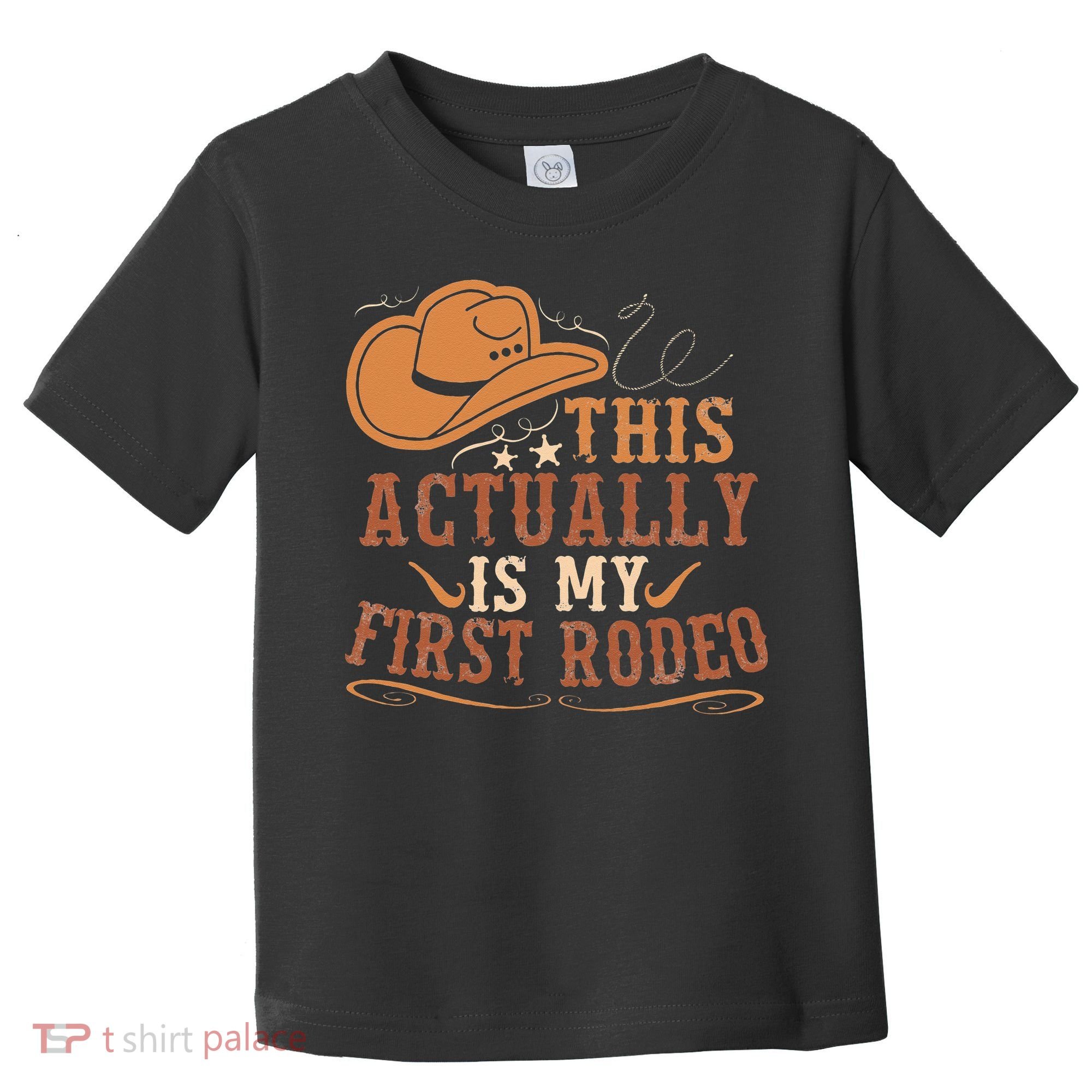 This Actually Is My First Rodeo Cowgirl Bronco Bucking Toddler T-Shirt