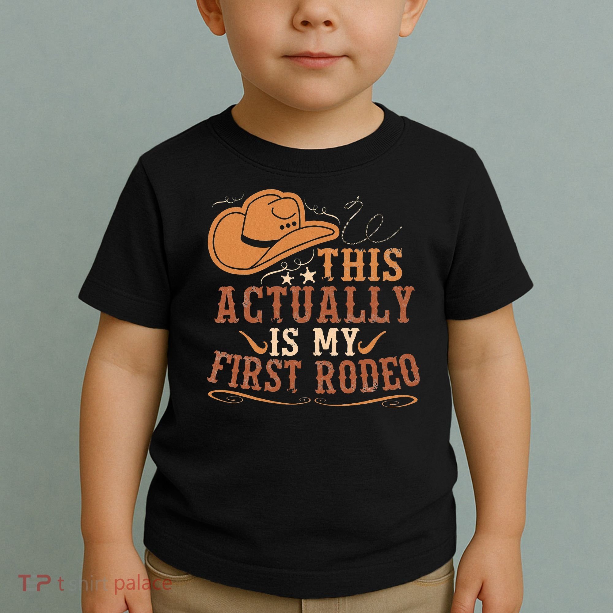 This Actually Is My First Rodeo Cowgirl Bronco Bucking Toddler T-Shirt