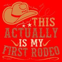This Actually Is My First Rodeo Cowgirl Bronco Bucking Santa Hat thumb 1