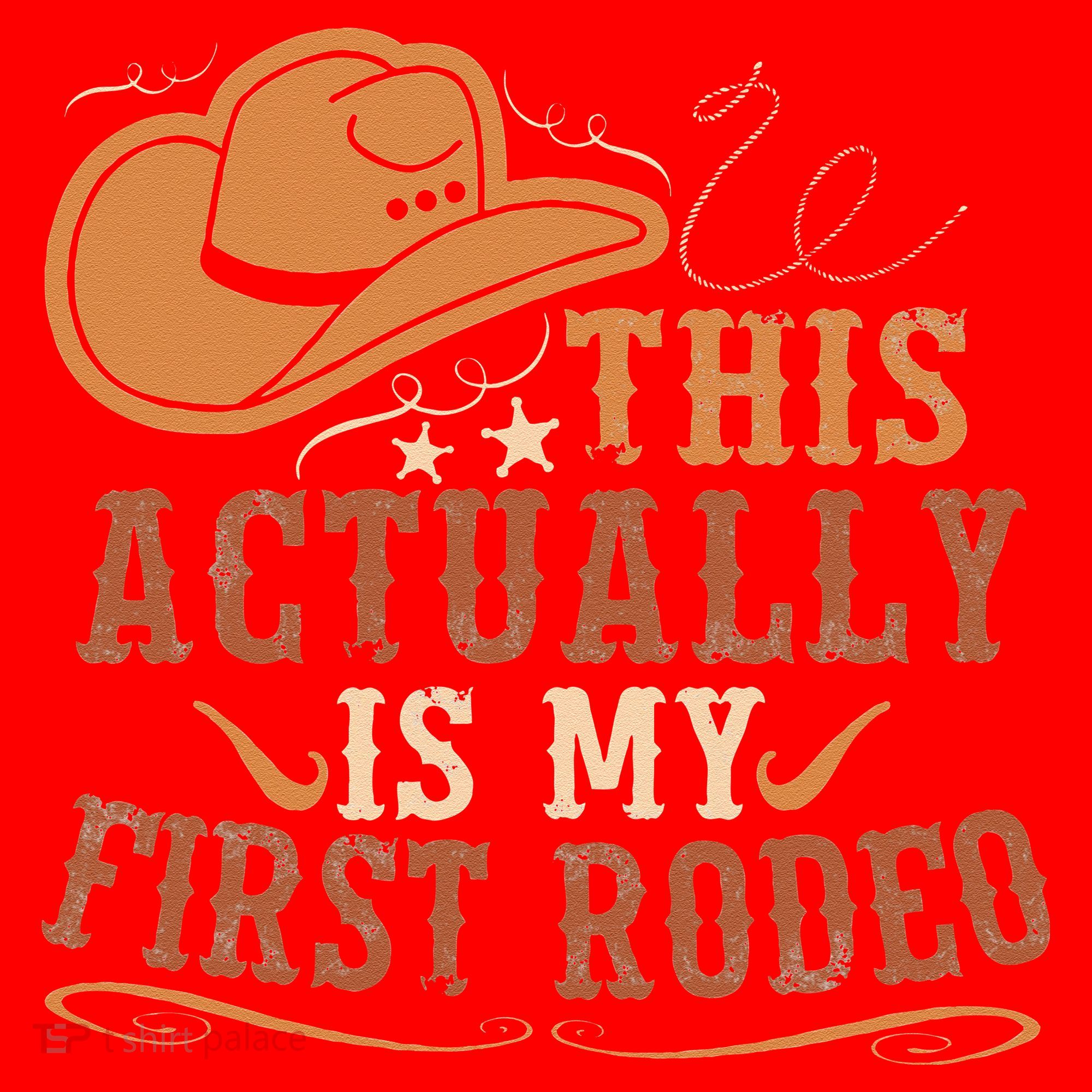 This Actually Is My First Rodeo Cowgirl Bronco Bucking Santa Hat