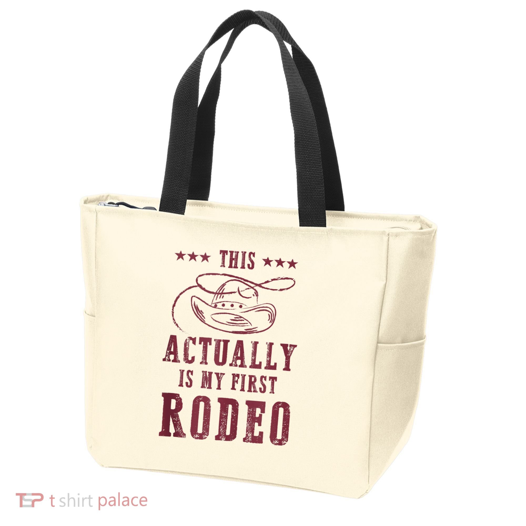 This Actually Is My First Rodeo Cowboy Tote Bag