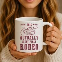 This Actually Is My First Rodeo Cowboy Coffee Mug thumb 3