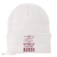 This Actually Is My First Rodeo Cowboy Beanie thumb 0