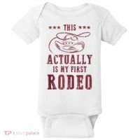 This Actually Is My First Rodeo Cowboy Baby Bodysuit thumb 0