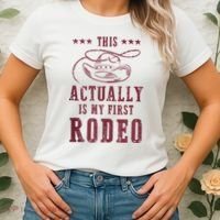 This Actually Is My First Rodeo Cowboy Women's T-Shirt thumb 2