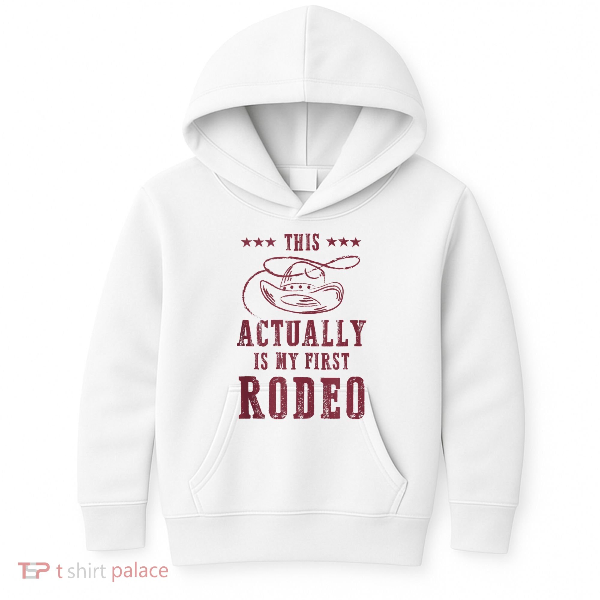 This Actually Is My First Rodeo Cowboy Kids Hoodie
