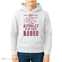 This Actually Is My First Rodeo Cowboy Kids Hoodie thumb 4