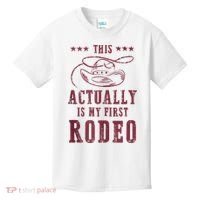 This Actually Is My First Rodeo Cowboy Kids T-Shirt thumb 0