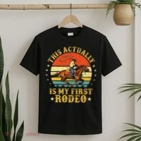 This Actually Is My First Rodeo Country Life Howdy Vintage T-Shirt thumb 2