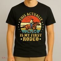 This Actually Is My First Rodeo Country Life Howdy Vintage T-Shirt thumb 3