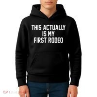 This Actually Is My First Rodeo Kids Hoodie thumb 4