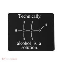 Technically Alcohol is a Solution Funny Nerd Beer Chemistry Mousepad thumb 0
