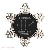 Technically Alcohol is a Solution Funny Nerd Beer Chemistry Ornament thumb 0